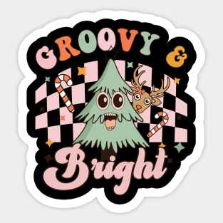 Groovy and bright funny christmas quote Sticker